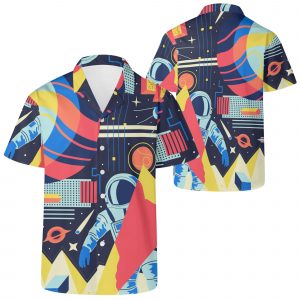 Retro Hawaiian Shirt - Out of This World Astronaut